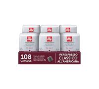illy Caffè all'Americana in capsule Iperespresso Tostato Intenso, 6 Confezioni da 18 Capsule, Totale 108 Capsule