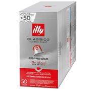 50 CAPSULE IN ALLUMINIO ILLY MISCELA CLASSICO COMPATIBILI CON NESPRESSO