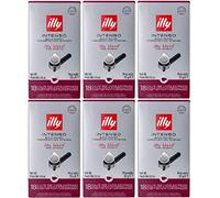illy Caffe Espresso, (Dark Roast, Black Band), 18-Count E.S.E. Pods 4.4 oz (Pack of 6)