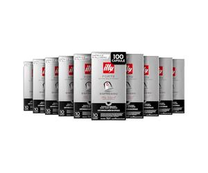 illy, Caffè in Capsule Compatibili FORTE, 100 Capsule Totali | in Alluminio, 100% Arabica con Intenso Aroma di Pan Tostato e Retrogusto di Cioccolato Fondente, Gusto Deciso