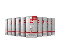 illy, Caffè in Capsule Compatibili in Alluminio CLASSICO Lungo, 100% Arabica con Note di Fiori d'Arancio e Gelsomino, Gusto Morbido e Retrogusto Dolce, 10 Confezioni da 10 (100 Capsule Totali)