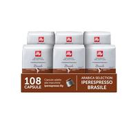 illy Capsule Caffè Iperespresso Arabica Selection Brasile, 6 Confezioni da 18 Capsule, Totale 108 Capsule