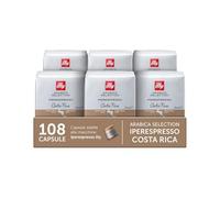 illy, Caffè in Capsule Iperespresso Arabica Selection Costa Rica, 100% Arabica con Note di Caramello, Cioccolato e Vaniglia, Gusto Dolce, 6 Confezioni da 18 (108 Capsule Totali)