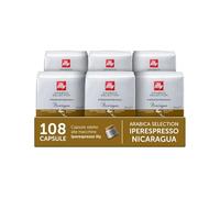 illy, Caffè in Capsule Iperespresso Arabica Selection Nicaragua, 100% Arabica con Note di Frutta Secca, Pan Tostato e Cioccolato Fondente, Gusto Avvolgente, 6 Confezioni da 18 (108 Capsule Totali)
