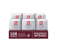 illy, Caffè in Capsule Iperespresso INTENSO, 100% Arabica con Note di Cacao e Frutta Secca, Retrogusto Pieno e Corposo, 6 Confezioni da 18 (108 Capsule Totali)