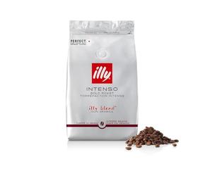 illy, Caffè in Grani da Macinare INTENSO, 100% Arabica con Note di Cacao e Frutta Secca, Retrogusto Pieno e Corposo, 1 Barattolo da 500g