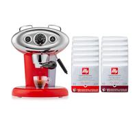 illy Caffè Macchina per Caffè Iperespresso X7.1 Rossa con 216 Capsule (108 Classico e 108 Intenso)