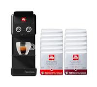 illy Caffè Macchina per Caffè Iperespresso Y3.3 di Colore Nero con 216 Capsule Iperespresso (108 Capsule Iperespesso CLASSICO e 108 Capsule Iperespesso INTENSO)