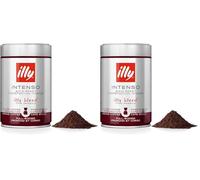illy, Caffè Macinato per Americano Tostato INTENSO, 100% Arabica con Note di Cacao e Frutta Secca, Retrogusto Pieno e Corposo, Confezione da 500g