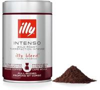 illy, Caffè Macinato per Americano Tostato INTENSO, 100% Arabica con Note di Cacao e Frutta Secca, Retrogusto Pieno e Corposo, Confezione da 250g