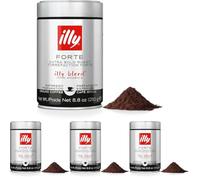 illy, Caffè Macinato per Espresso Tostato FORTE, 100% Arabica con Intenso Aroma di Pan Tostato e un Retrogusto di Cioccolato Fondente, Gusto Deciso, Confezione da 1000g