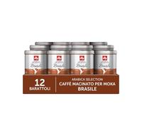 illy Caffè Macinato per Moka Arabica Selection Brasile, Barattolo da 125 Grammi