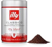 illy, Caffè Macinato per Moka Tostato CLASSICO, Confezione da 250g | 100% Arabica con Note di Fiori d'Arancio e Gelsomino, Gusto Morbido e Retrogusto Dolce