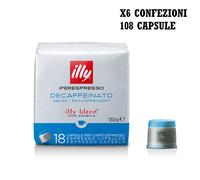 illy Capsule Caffè Iperespresso Tostato DECAFFEINATO, 6 Confezioni da 18 Capsule