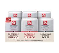 illy, Capsule Iperespresso Mix Blend Home, 2x CLASSICO 2x INTENSO e 2x FORTE, 100% Arabica, Caffè Espresso come al Bar, 6 Confezioni da 18 (108 Capsule Totali)