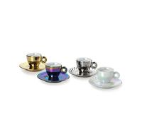 illy Collection 25566 Set di 4 Tazze da Espresso Art Collection John Armlender, Tazzine + Piattini Numerati e Firmati