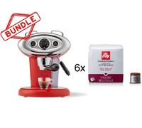 Illycaffe' S.P.A Macchina caffè x7.1 rossa + 6 confezioni caffè iperespresso tostato intenso Macchina caffè x7.1 rossa + 6 confezioni caffè iperespresso tostato intenso