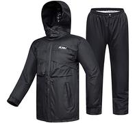ILM Antipioggia Moto Impermeabile da Donna-Tuta Antipioggia Resistente all'usura, 6 Tasche, Set da 2 Pezzi con Giacca e Pantaloni