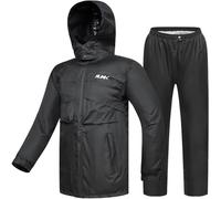 ILM Antipioggia Moto Impermeabile da Uomo-Tuta Antipioggia Resistente all'usura, 6 Tasche, Set da 2 Pezzi con Giacca e Pantaloni