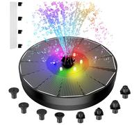 iLogic Fontana solare a LED con pompa per laghetto a energia solare, fontana, fontana da giardino, pompa galleggiante a LED, per un laghetto da giardino
