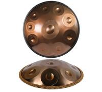 ILOOXI 432HZ 440HZ Handpan Drum 22 Pollici 9/10/12 Note Tamburo A Mano D Minor Hand Pan Tamburo Per Lingua Popolare In Acciaio (Color : Gold-432hz, Size : 9 Notes)