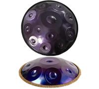 ILOOXI 432HZ 440HZ Handpan Drum 22 Pollici 9/10/12 Note Tamburo A Mano D Minor Hand Pan Tamburo Per Lingua Popolare In Acciaio (Color : Purple-432hz, Size : 12 Notes)