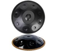 ILOOXI 432HZ 440HZ Handpan Drum 22 Pollici 9/10/12 Note Tamburo A Mano D Minor Hand Pan Tamburo Per Lingua Popolare In Acciaio (Color : Black-440hz, Size : 12 Notes)