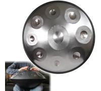 ILOOXI 9/10/12 Note Handpan Drum In Re Minore Tamburo Handpan 432Hz 440Hz Tamburo A Mano In Acciaio Da 22 Pollici Strumento A Percussione Per La Guarigione Del Suono (Color : Silver-440hz, Size : 12