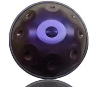 ILOOXI 9 Note Handpan Drum Tamburo A Percussione D Minor 22 Pollici Hand Pan Harmonic, Strumento A Tamburo In Acciaio, Per Guarigione Del Suono, Meditazione Del Personale, Yoga (Color : Purple-9 Note