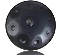ILOOXI 9 Note Handpan Drum Tamburo A Percussione D Minor 22 Pollici Hand Pan Harmonic, Strumento A Tamburo In Acciaio, Per Guarigione Del Suono, Meditazione Del Personale, Yoga (Color : Black-9 Notes
