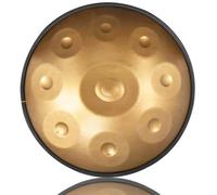 ILOOXI 9 Note Handpan Drum Tamburo A Percussione D Minor 22 Pollici Hand Pan Harmonic, Strumento A Tamburo In Acciaio, Per Guarigione Del Suono, Meditazione Del Personale, Yoga (Color : Gold-9 Notes