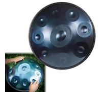 ILOOXI 9 Toni Tamburo Handpan Da 22 Pollici, Tamburo A Mano Re Minore 432Hz 440Hz Tamburo Per Tongue In Acciaio Con Supporto Per Handpa, 2 Bacchette, Borsa Morbida (Color : Blue-9 Notes, Size : 440h