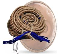 ILOOXI Decorazione Per Handpan Corda In Rattan, Corda Di Canapa Intrecciata A Mano Tamburo A Mano Da 22 Pollici, Tampone Protettivo, Eliminazione Del Rumore (Color : Blue, Size : 55-65cm)