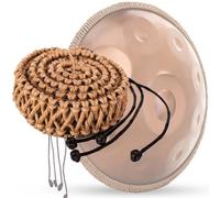 ILOOXI Decorazione Per Handpan Corda In Rattan, Corda Di Canapa Intrecciata A Mano Tamburo A Mano Da 22 Pollici, Tampone Protettivo, Eliminazione Del Rumore (Color : Black, Size : 55-65cm)