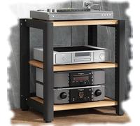 ILOOXI Mobile Stereo Hi Fi Rack A 2/3/4/5 Livelli, Supporto Multimediale AV, Rack Audio con Ripiani Regolabili, per Scaffali per Amplificatore di Alimentazione(3 Tier-60x50x65cm)