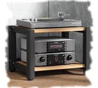 ILOOXI Mobile Stereo Hi Fi Rack A 2/3/4/5 Livelli, Supporto Multimediale AV, Rack Audio con Ripiani Regolabili, per Scaffali per Amplificatore di Alimentazione(2 Tier-60x50x40cm)