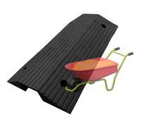 ILOOXI Rampa per ponte di transizione resistente, larghezza 40,6 cm, larghezza 81,3 cm, rampa antiscivolo per ingresso, per porte/gradini di casa/vialetto/scooter (altezza 10,2 cm, 80 x 45 x 10 cm)