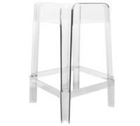 ILOOXI Sgabelli da bar in acrilico trasparente impilabili sgabelli impilabili trasparenti sgabelli senza schienale sgabello moderno quadrato cucina sedie a isola (colore: trasparente, dimensioni: 65