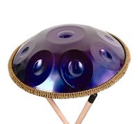 ILOOXI Strumento A Tamburo Handpan 9/10/12 Note Tamburo A Mano In Acciaio In Re Minore Strumento A Percussione Per La Guarigione Del Suono, Meditazione Personale, Yoga (Color : Purple-440hz, Size :