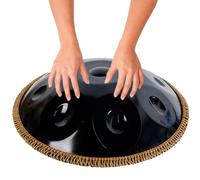 ILOOXI Strumento Handpan In Acciaio 9/10/12 Note Handpan Drum Instrument, 432Hz 440Hz Tamburo Handpan Re Minore, Per La Famiglia E Gli Amici Guarigione Del Suono (Color : Black-432hz, Size : 9 Notes