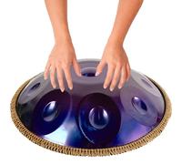 ILOOXI Strumento Handpan In Acciaio 9/10/12 Note Handpan Drum Instrument, 432Hz 440Hz Tamburo Handpan Re Minore, Per La Famiglia E Gli Amici Guarigione Del Suono (Color : Purple-440hz, Size : 10 Not