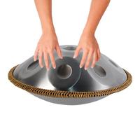 ILOOXI Strumento Handpan In Acciaio 9/10/12 Note Handpan Drum Instrument, 432Hz 440Hz Tamburo Handpan Re Minore, Per La Famiglia E Gli Amici Guarigione Del Suono (Color : Silver-432hz, Size : 9 Note