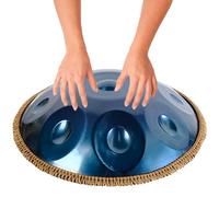 ILOOXI Strumento Handpan In Acciaio 9/10/12 Note Handpan Drum Instrument, 432Hz 440Hz Tamburo Handpan Re Minore, Per La Famiglia E Gli Amici Guarigione Del Suono (Color : Blue-440hz, Size : 10 Notes