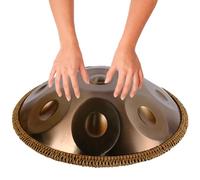 ILOOXI Strumento Handpan In Acciaio 9/10/12 Note Handpan Drum Instrument, 432Hz 440Hz Tamburo Handpan Re Minore, Per La Famiglia E Gli Amici Guarigione Del Suono (Color : Gold-440hz, Size : 12 Notes