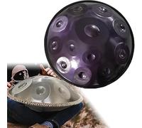 ILOOXI Tamburo A Mano In Acciaio 432hz 440hz 9 Note 10 Note 12 Note Tamburo Handpan D Minore Tamburo Armonico Con Borsa Morbida Per Handpan, Bacchette, Supporto (Color : Purple-440hz, Size : 9 Notes