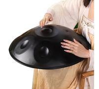 ILOOXI Tamburo A Mano In Acciaio Handpan Drum 432Hz 440Hz Hand Pan 9/10/12 Note Tamburo Handpan Da 22 Pollici In Re Minore Con Soft Hand Pan Bag, 2 Bacchette E Il Sopporto (Color : Black-440hz, Size