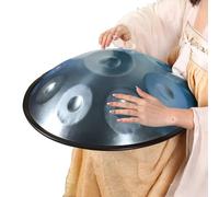 ILOOXI Tamburo A Mano In Acciaio Handpan Drum 432Hz 440Hz Hand Pan 9/10/12 Note Tamburo Handpan Da 22 Pollici In Re Minore Con Soft Hand Pan Bag, 2 Bacchette E Il Sopporto (Color : Blue-440hz, Size