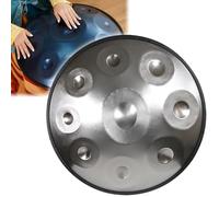 ILOOXI Tamburo Handpan 430HZ 440HZ Handpan Drum Instrument In Re Minore A 9 Note Tamburo A Mano In Acciaio Da 22 Pollici, Per Sonoterapia, Meditazione, Yoga (Color : Silver, Size : 9 Notes-432Hz)