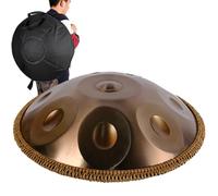 ILOOXI Tamburo Handpan 9/10/12 Note, Tamburo In Acciaio 432Hz/440Hz Tamburo A Mano In Re Minore 22 Pollici/58cm Tamburo Per Tongue, Regali Per Musica E Strumenti (Color : Gold-440hz, Size : 12 Notes