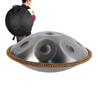ILOOXI Tamburo Handpan 9/10/12 Note, Tamburo In Acciaio 432Hz/440Hz Tamburo A Mano In Re Minore 22 Pollici/58cm Tamburo Per Tongue, Regali Per Musica E Strumenti (Color : Silver-440hz, Size : 9 Note